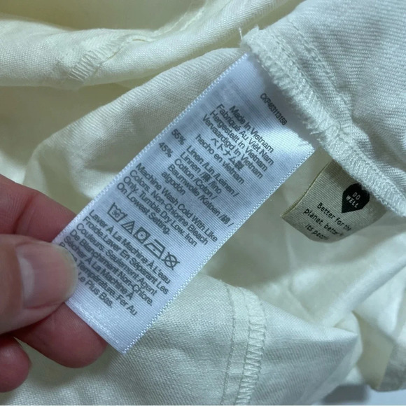 New Madewell Linen Cotton Princess Seamed Midi Dress Large - Picture 5 of 10